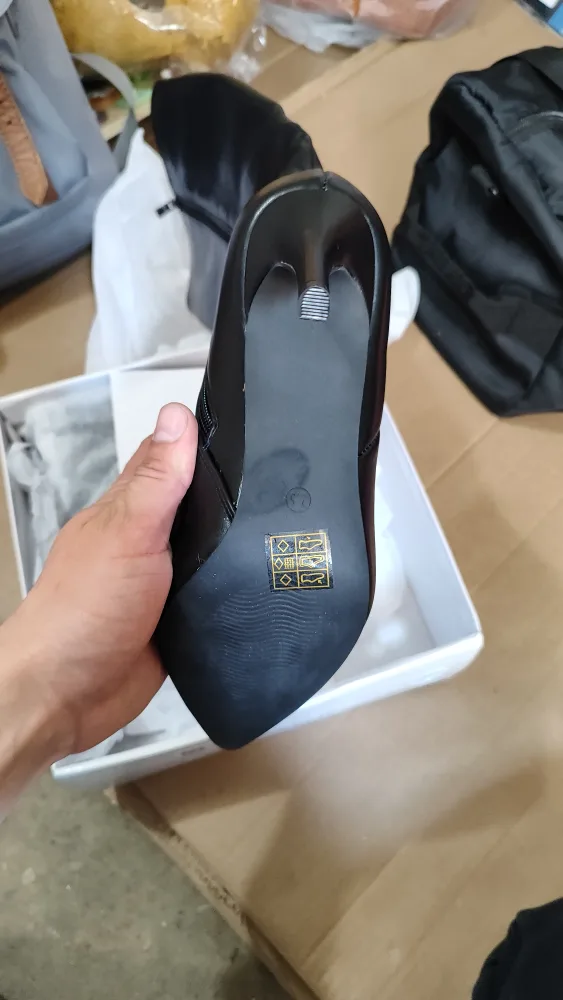 Black High Heel Boots allegra K image indicator(5)