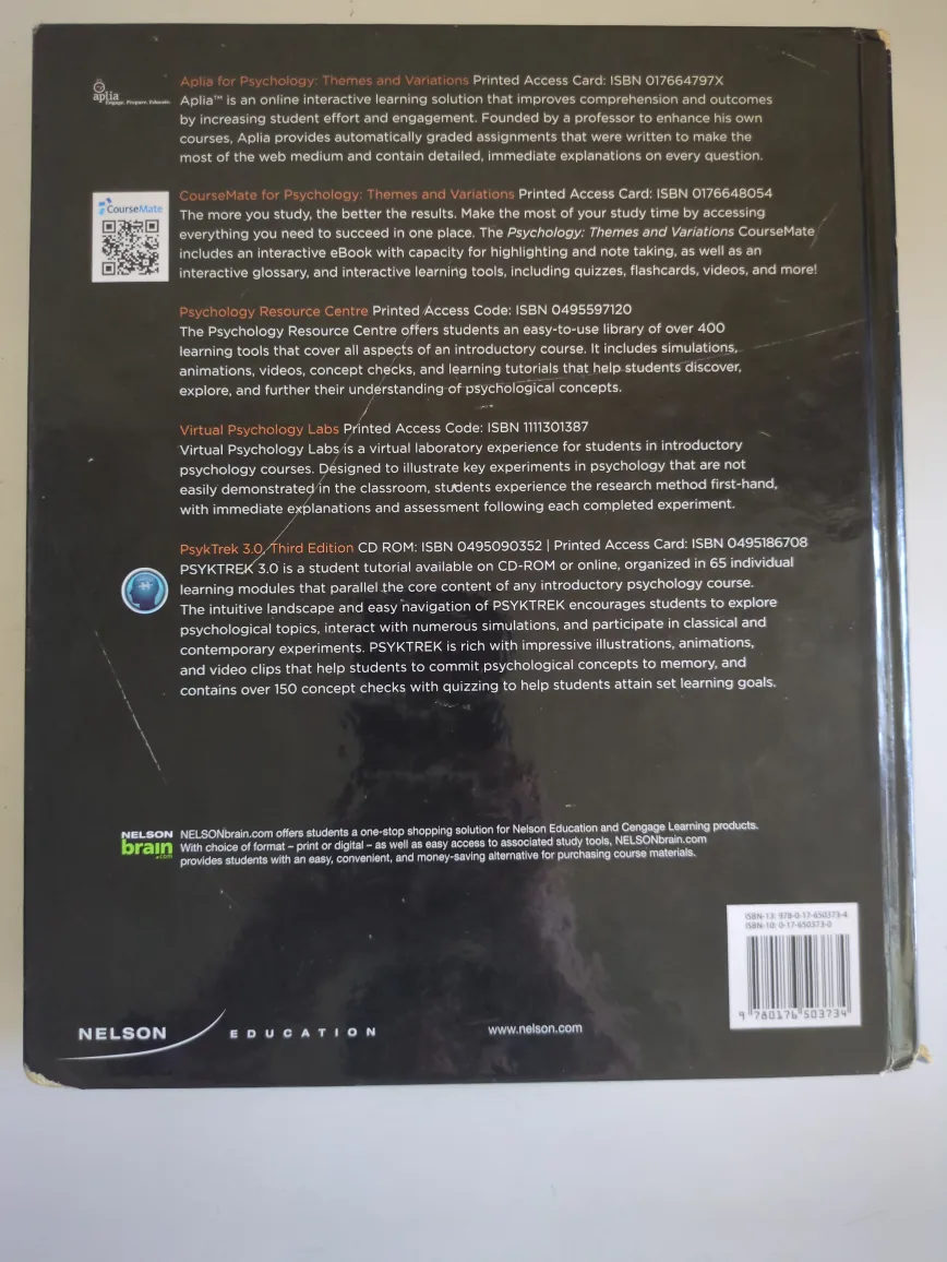 Psychology: Themes and Variations - 3rd Canadian Edition image indicator(2)