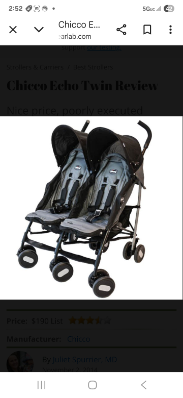 Chicco side by side double stroller