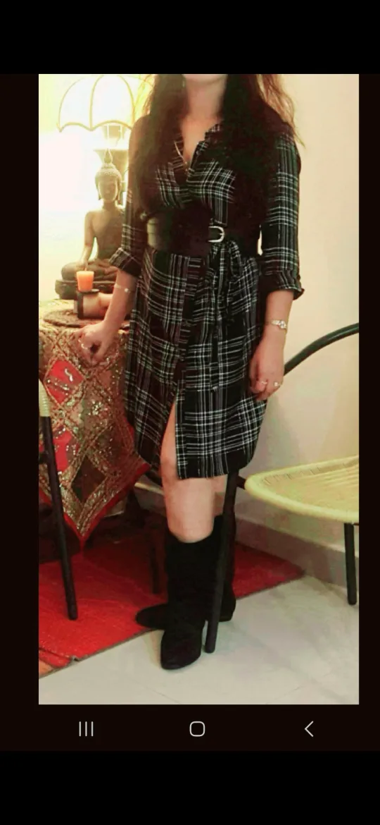 Plaid Long Sleeve Dress image indicator(8)