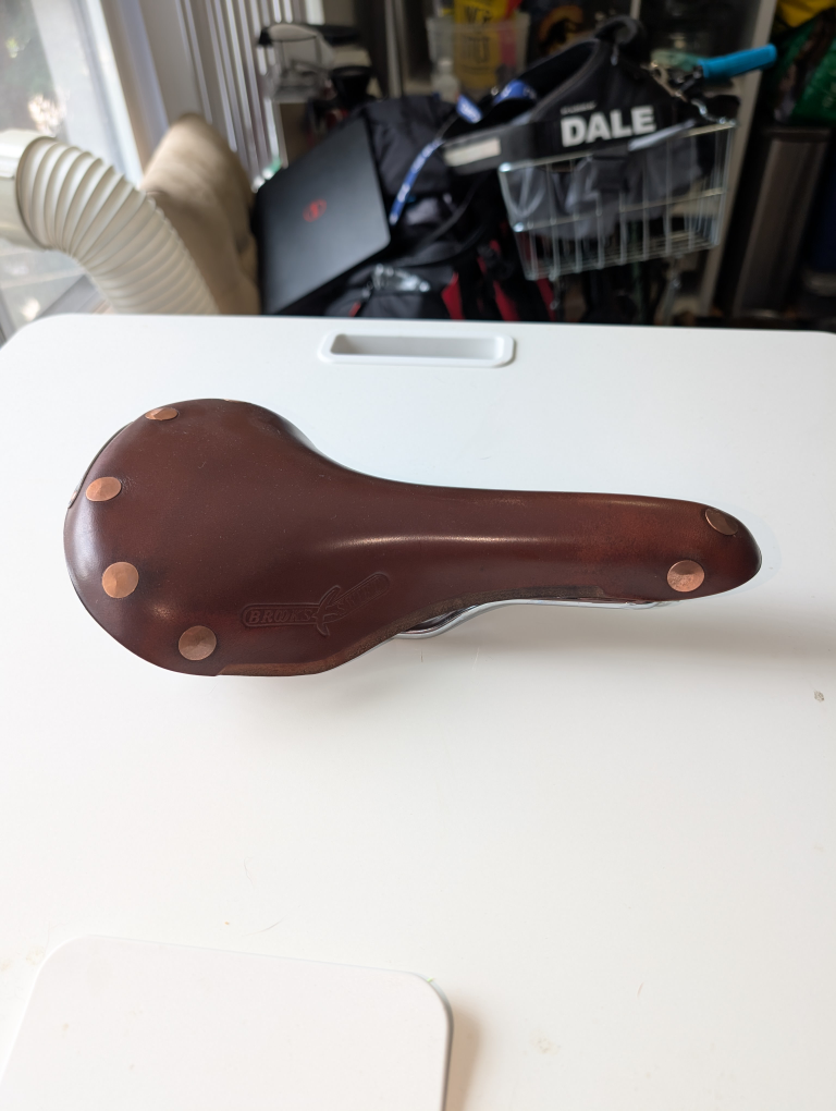 Brooks Swift  Leather Bicycle Saddle in Antique Brown