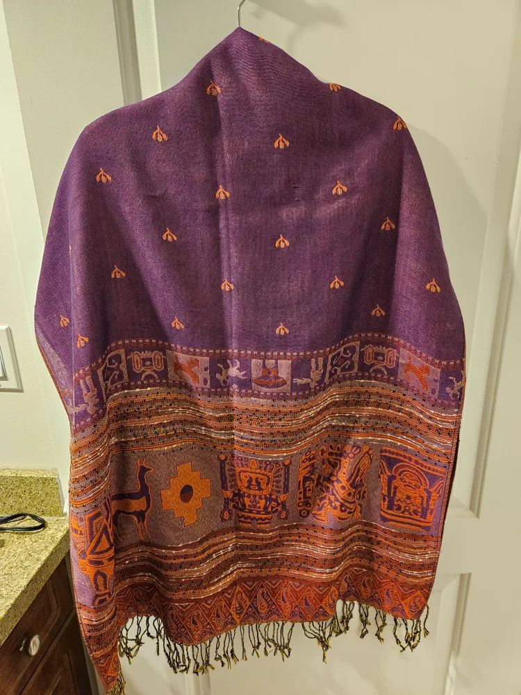 New Peruvian Artisan Shawl Wrap thumbnail