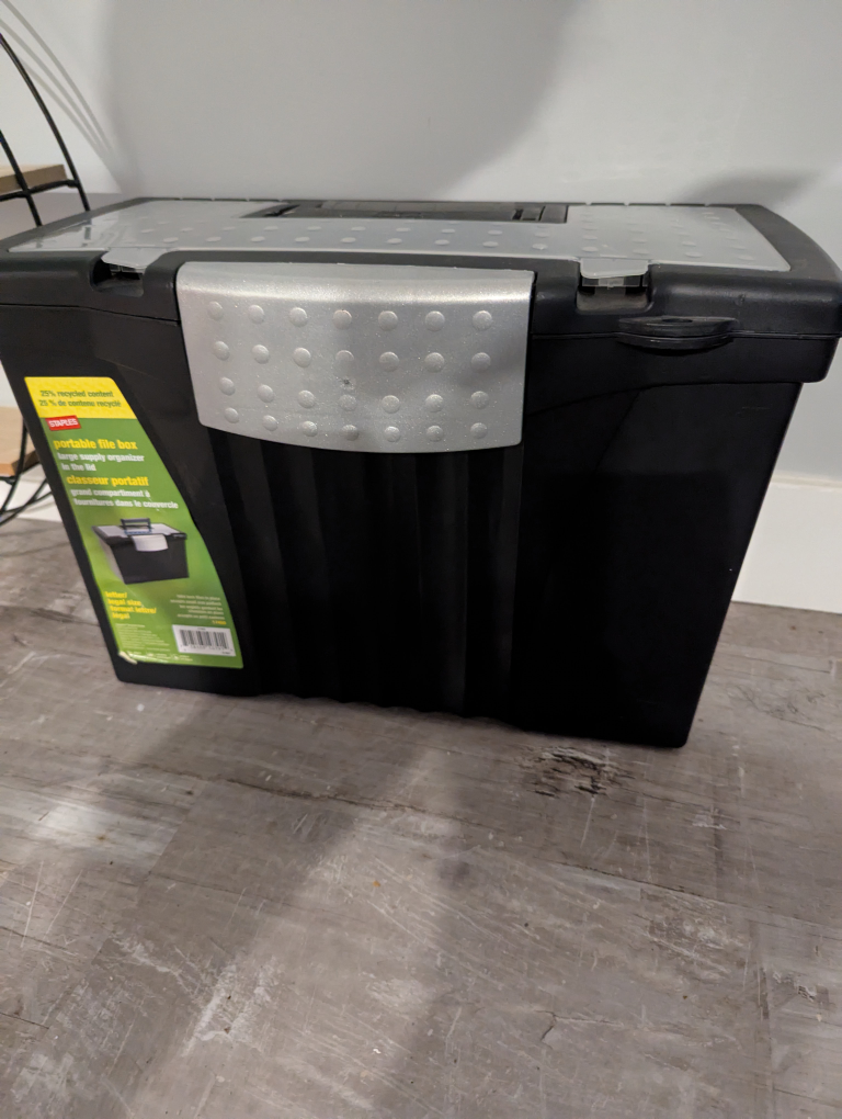 Staples Portable File Box