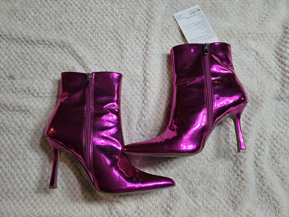 Shiny Pink Heeled Boots - photo 4