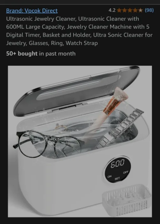 Ultrasonic Cleaner (jewelry, glasses, etc) thumbnail