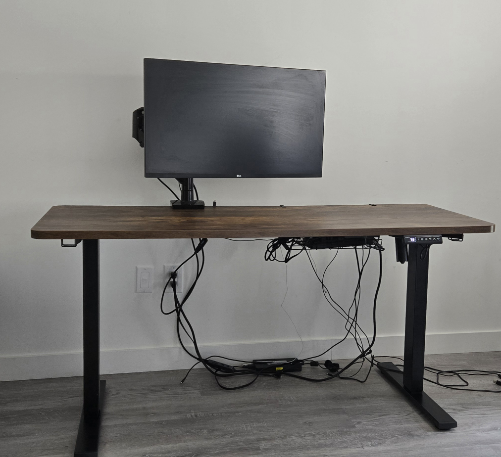 Electric Standing Desk -60x24 Rustic Brown - photo 2