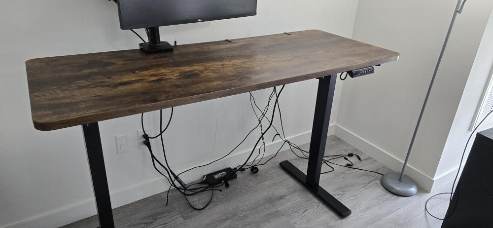 Electric Standing Desk -60x24 Rustic Brown - photo 4