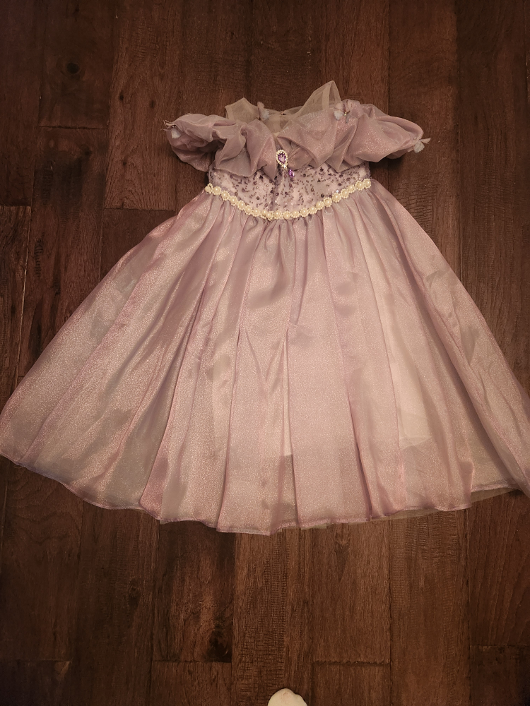 Lilac Dress with Sequins and Pearls - photo 3
