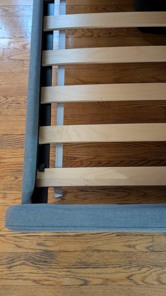 Gray Upholstered Bed Frame - photo 4