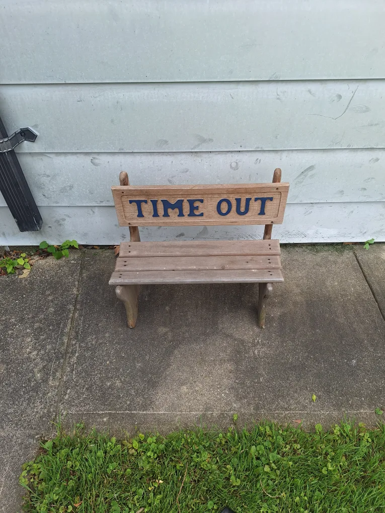 🥕💚Wooden Time Out Bench thumbnail