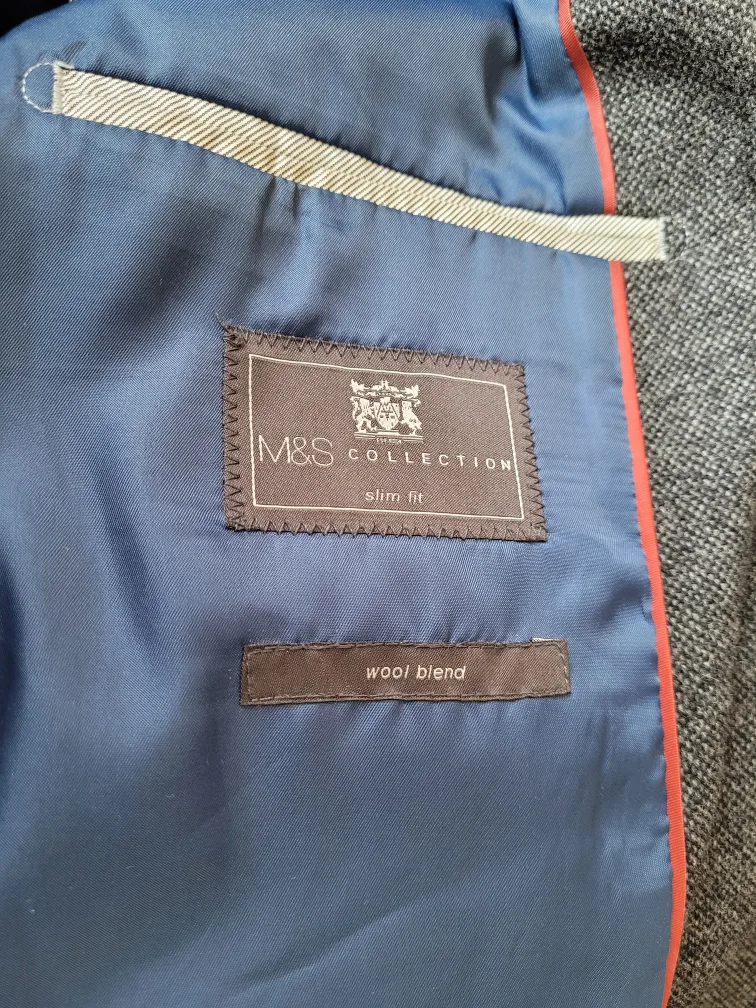 M&S Charcoal Wool Blend Blazer image indicator(2)