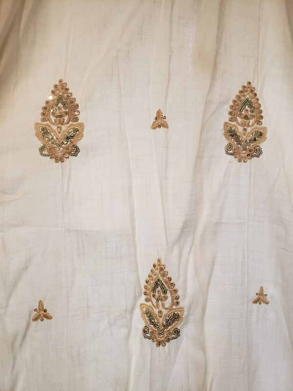 Cream-Coloured Embroidered Dress - photo 2