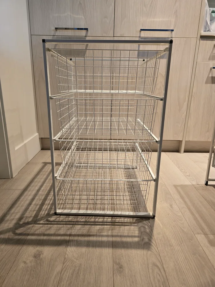 White Wire Basket Storage Unit (IKEA) image indicator(2)