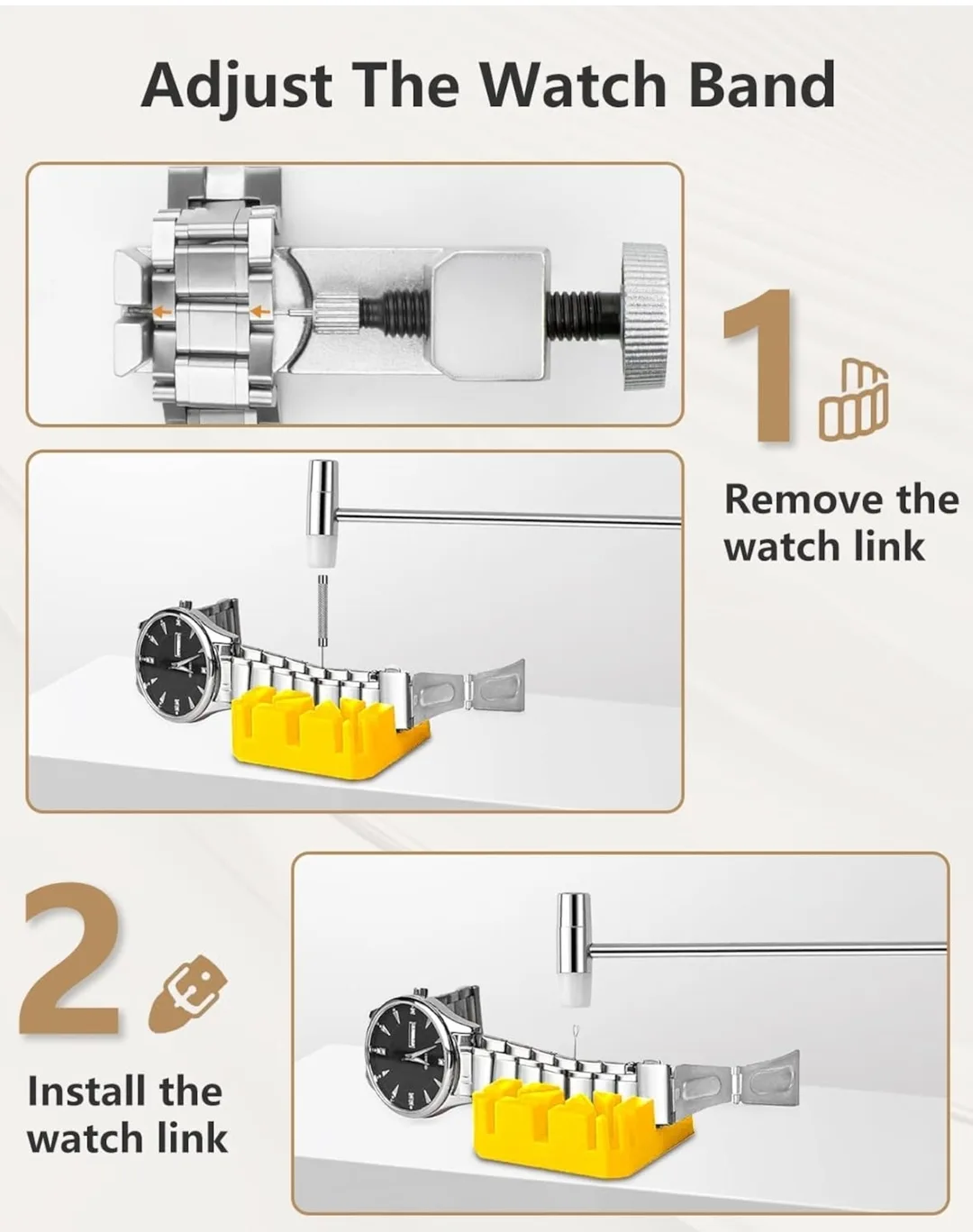 149 Pc Watch Repair Kit, Link Remover, Case Opener, 108 Spring image indicator(3)