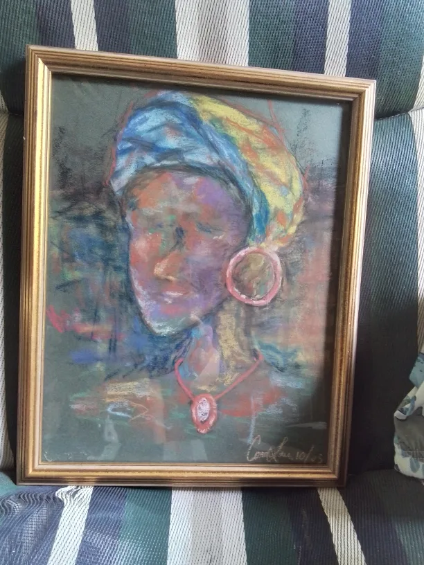 American Charcoal on Board Signed Comolous 10/03 thumbnail