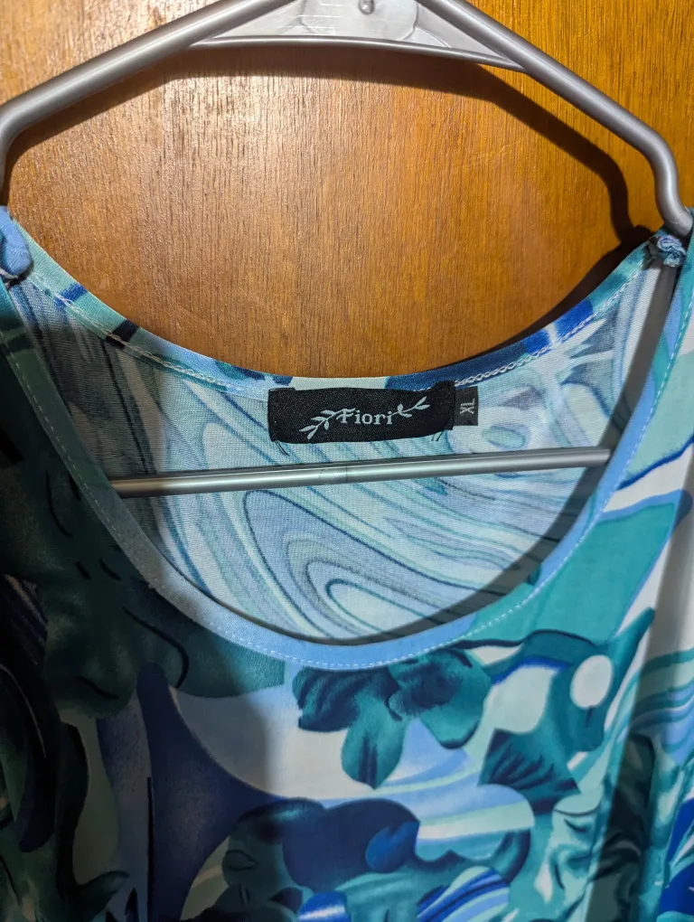 Fiori Women's Dress - Blue/Teal thumbnail