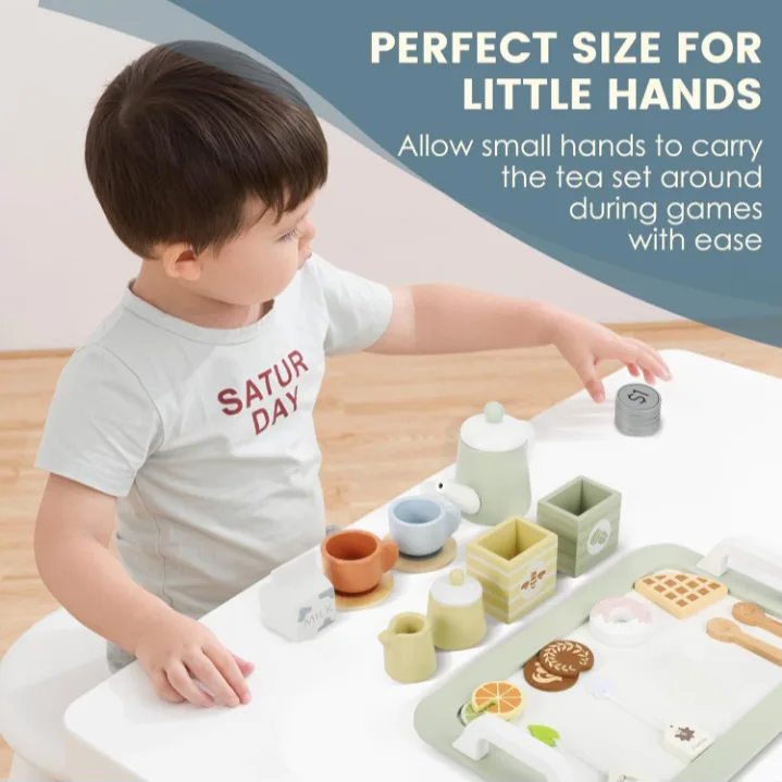 NEW!   Wooden Tea Set Toy for Kids thumbnail