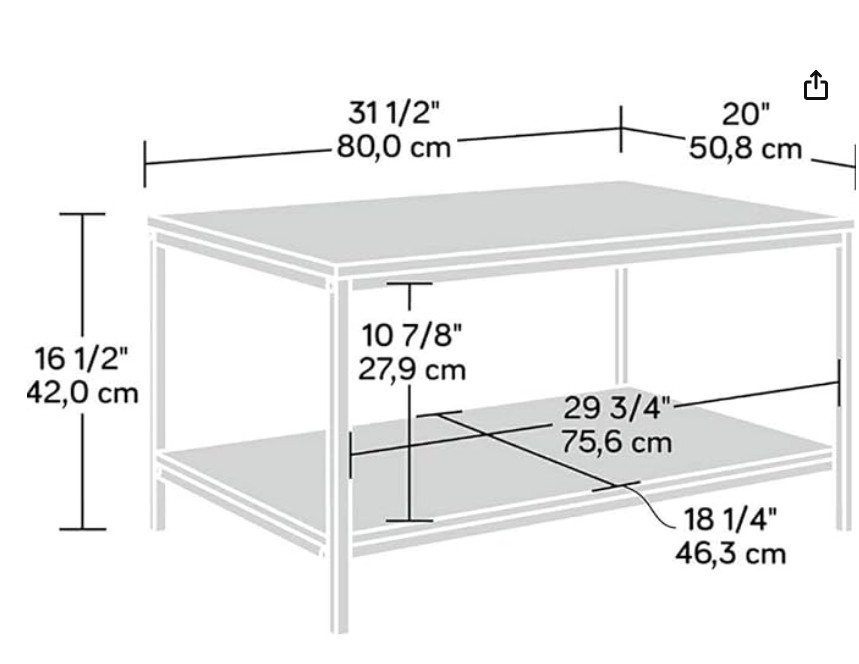 Brown & Black Coffee Table - photo 3