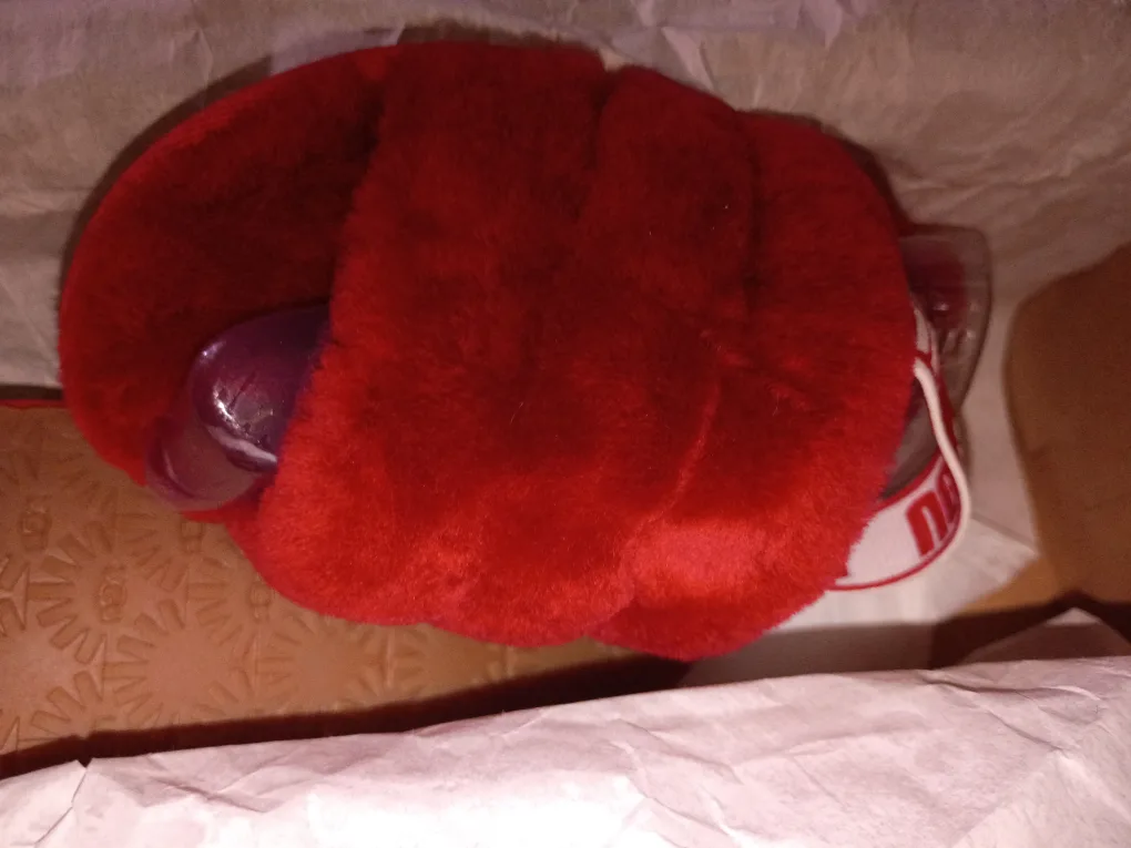 UGG T Fluff Yeah Slide Red Size 8 - New in Box! image indicator(3)