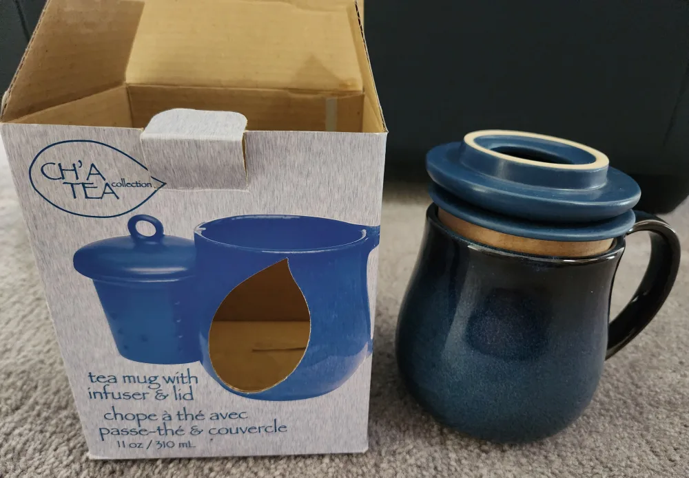 Ch'a Tea Mug with Infuser and Lid image indicator(2)