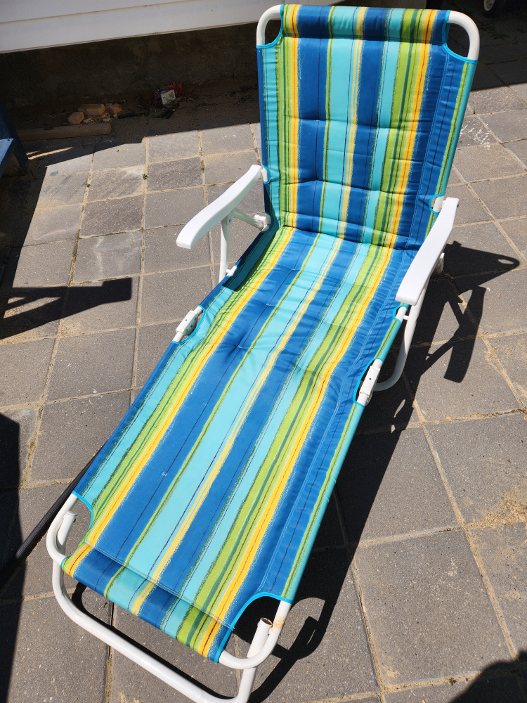 Striped Folding Beach Chair
