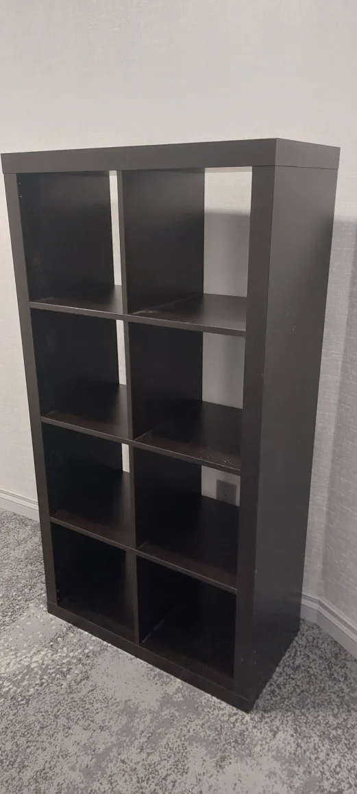 8-cube Dark Brown Ikea Kallax Storage Unit thumbnail