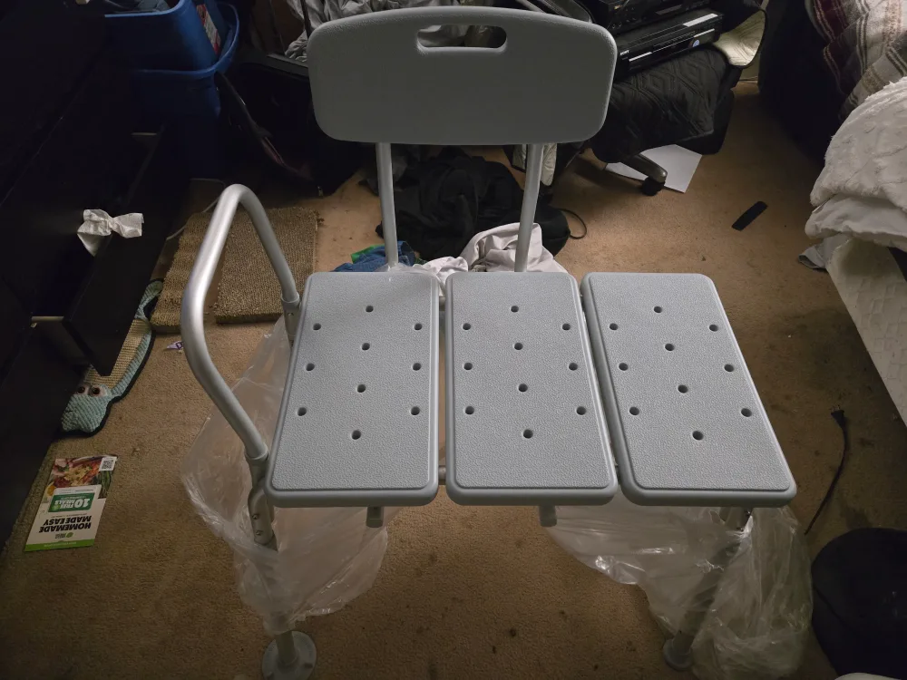 Adjustable Bath and Shower Transfer Bench & Toilet Seat Riser thumbnail