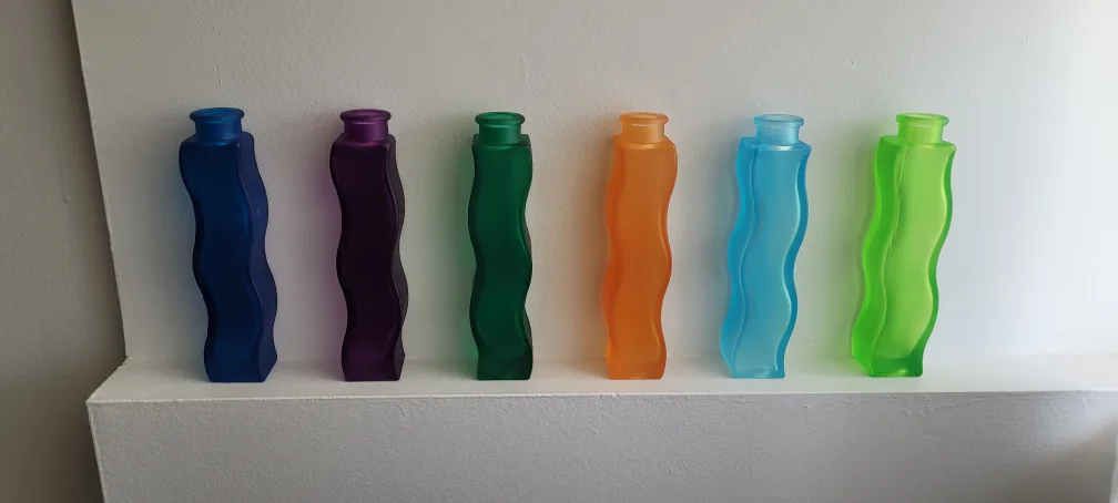 1990s IKEA wavy Skamt Skämt vases x 6 image indicator(2)