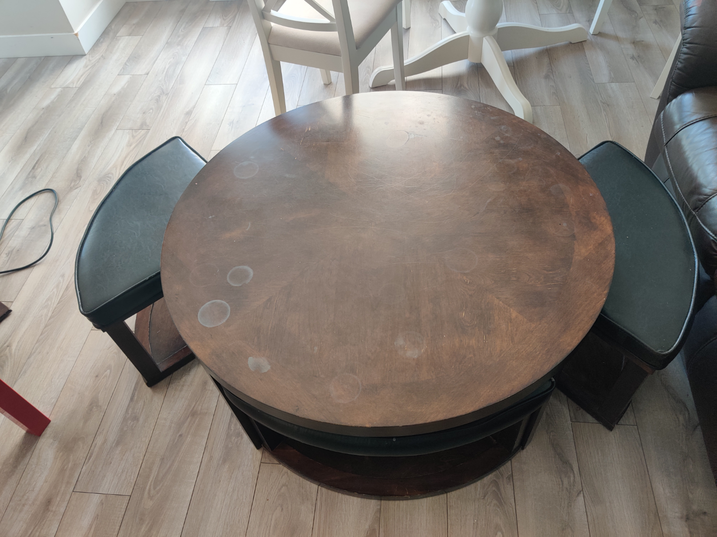 Coffee table with stools - photo 3