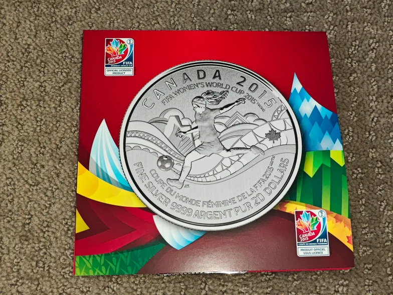 Canada 2015 RCM $20 Fine Silver Coin - FIFA Women's World Cup thumbnail