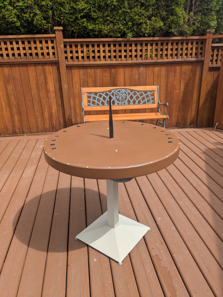 Handmade Sundial Table - Unique Outdoor Accent
