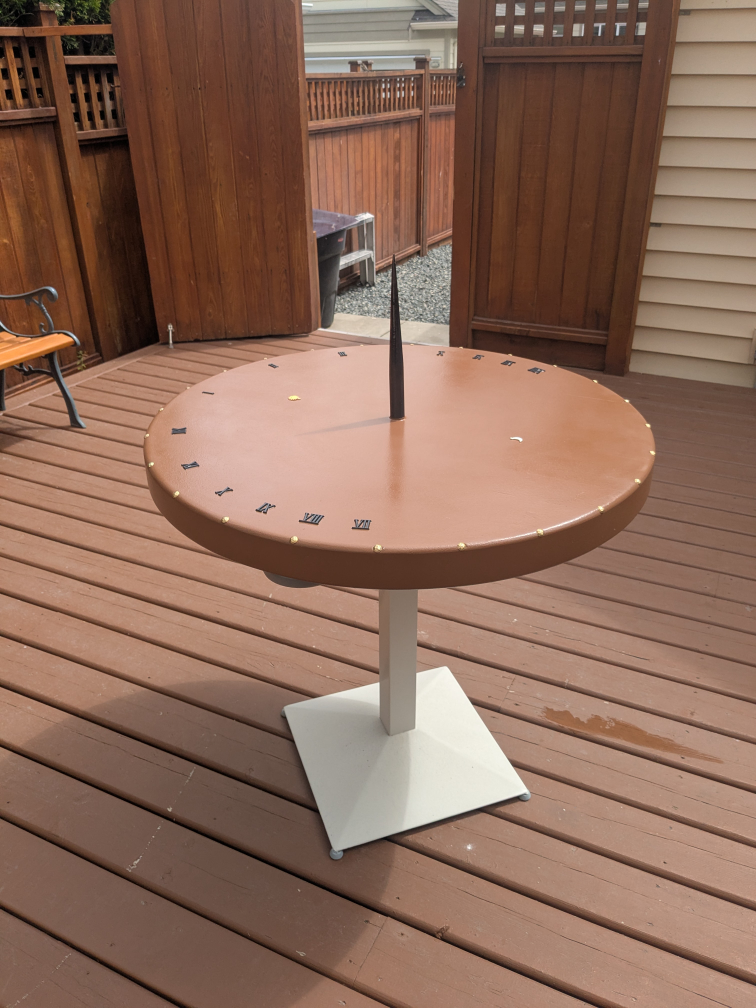 Handmade Sundial Table - Unique Outdoor Accent - photo 2