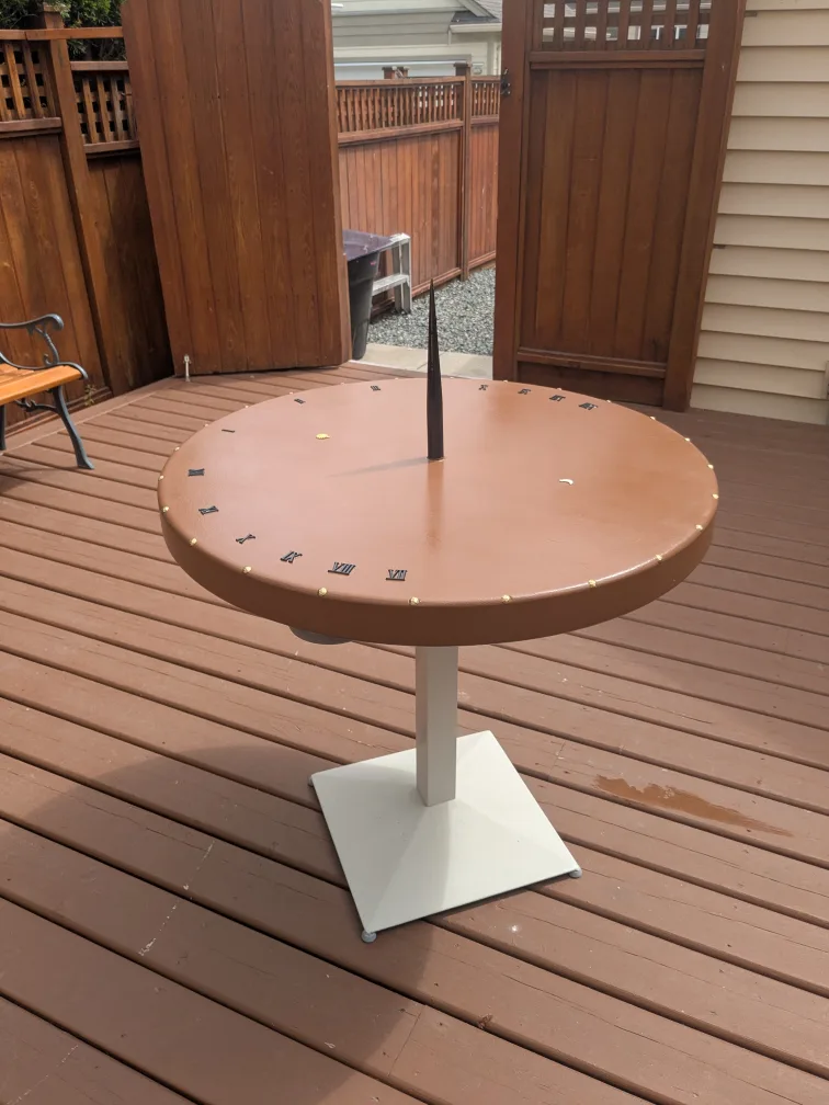 Handmade Sundial Table - Unique Outdoor Accent image indicator(2)