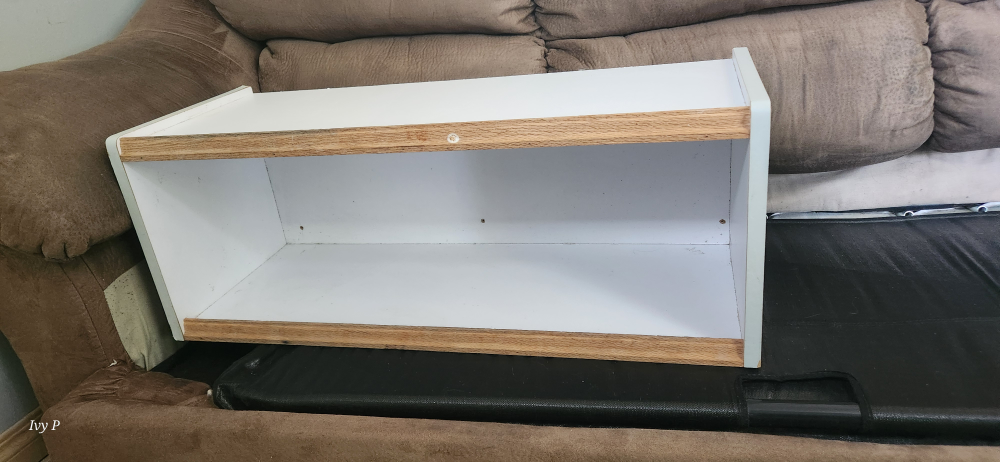 White & Wood Storage Shelf