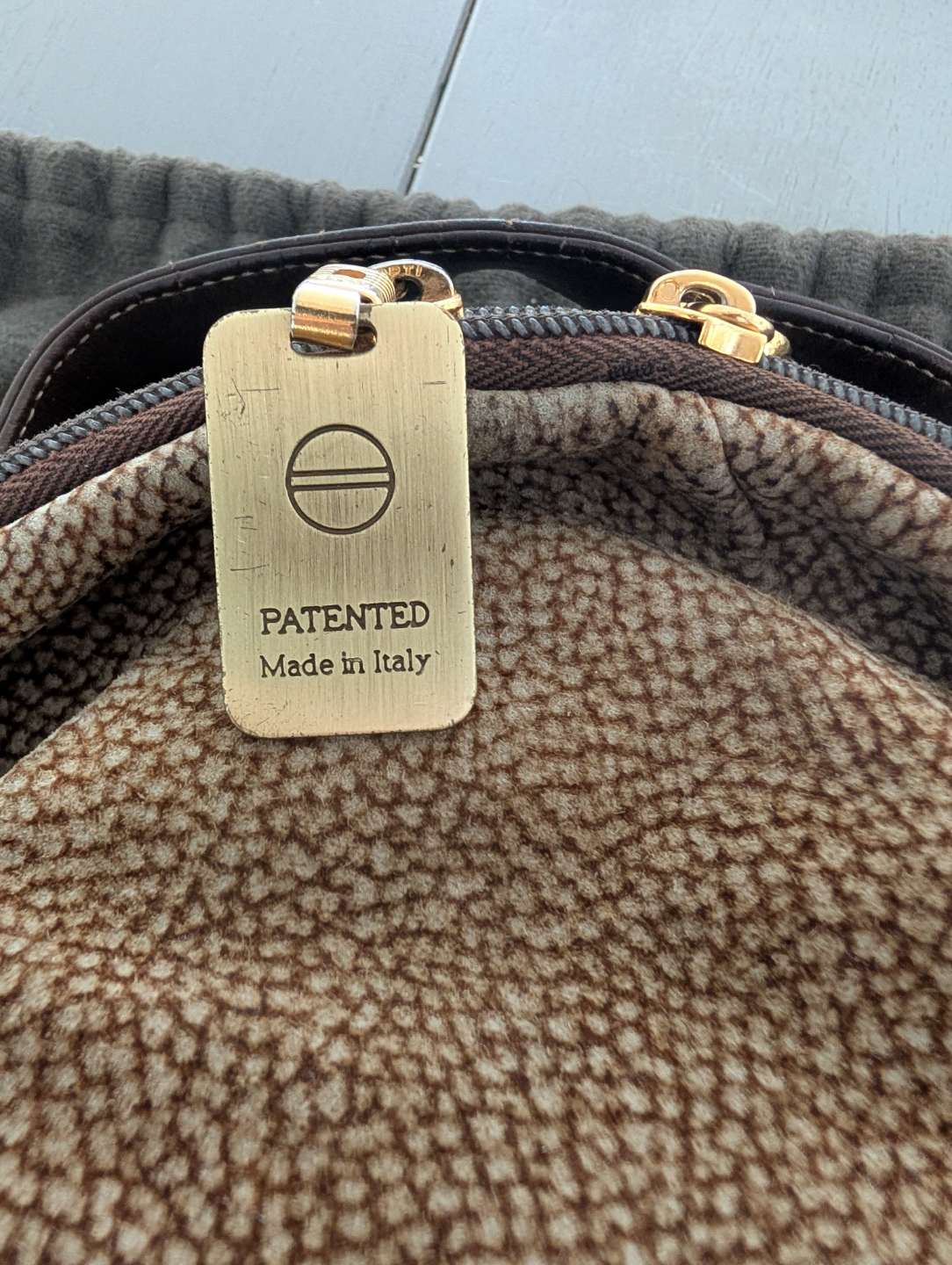 Borbonese smallish backpack with adjustable leather straps. - photo 4