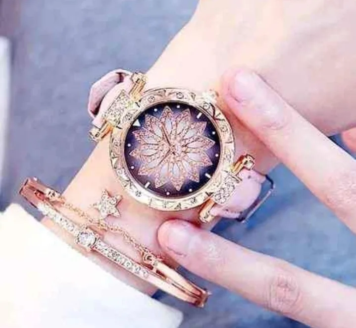 HQ8005 Rose Gold Watch & Bracelet Set thumbnail