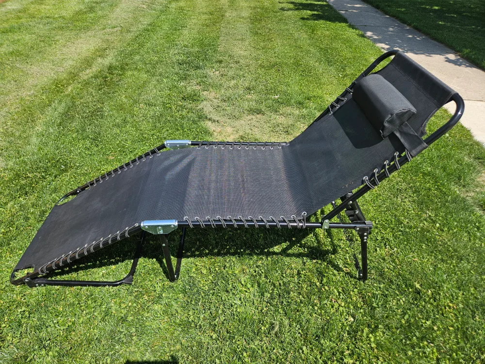 Black Outdoor Chaise Lounge thumbnail