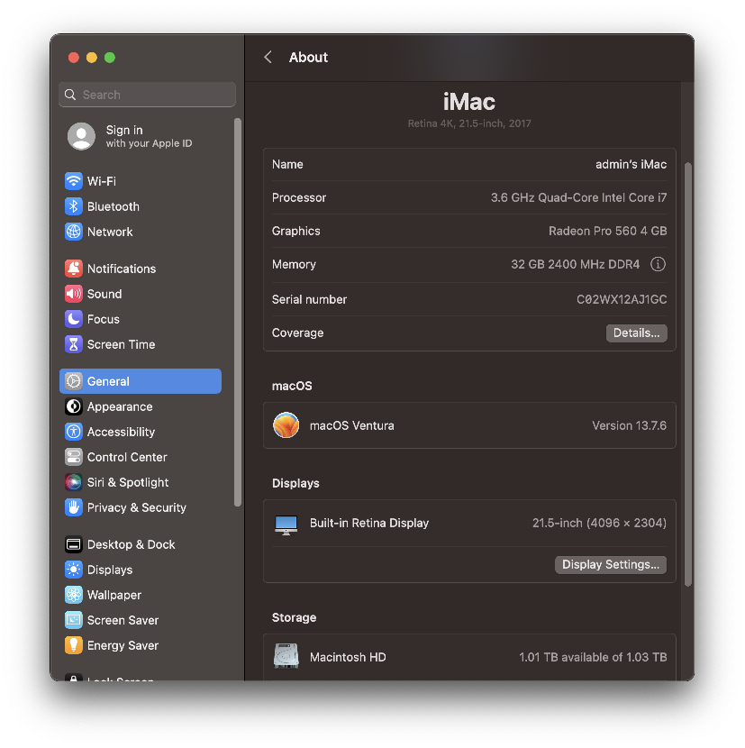 32gb, 1.3tb, Retina 4K, 21.5", 2017 Apple iMac, macOS Ventura - photo 5