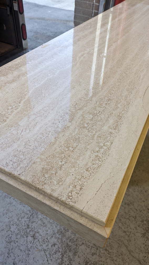 Travertine Stone Console Table - photo 4