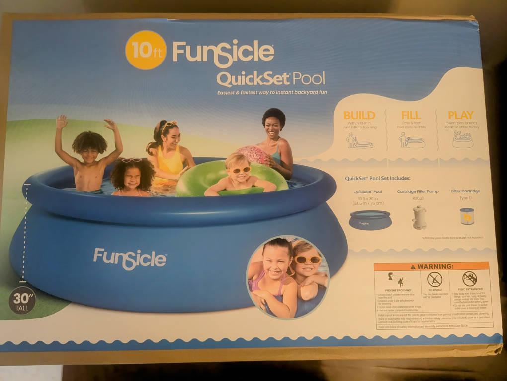 Brand New 10 ft FunSicle QuickSet Pool