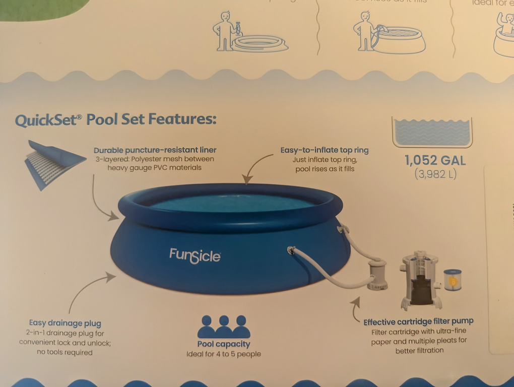 Brand New 10 ft FunSicle QuickSet Pool - photo 3