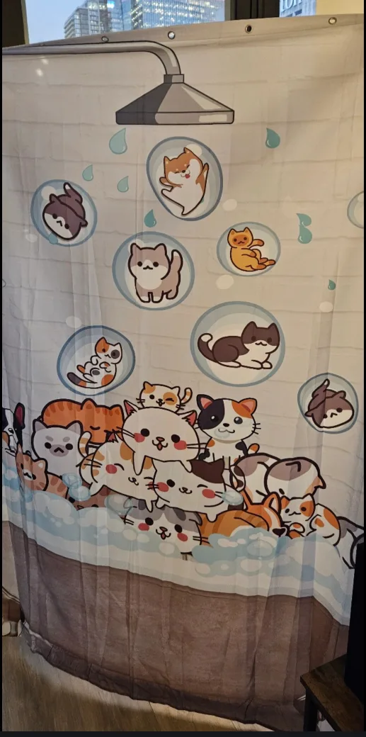 Cute Cats Shower Curtain image indicator(3)