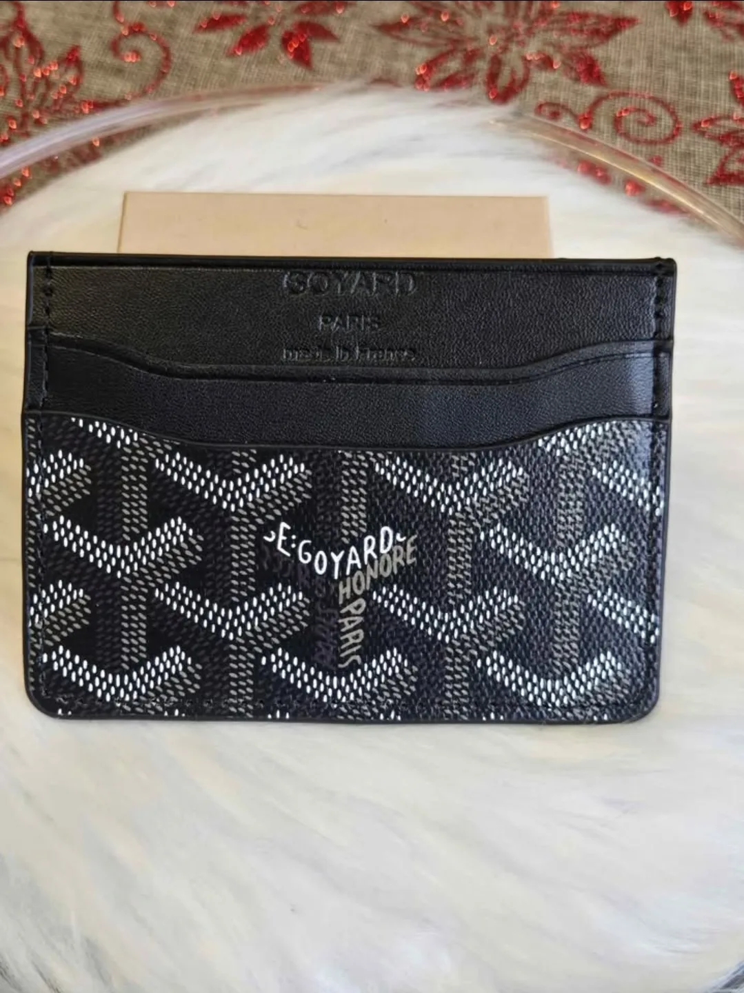 goyard black card holder/wallet *new