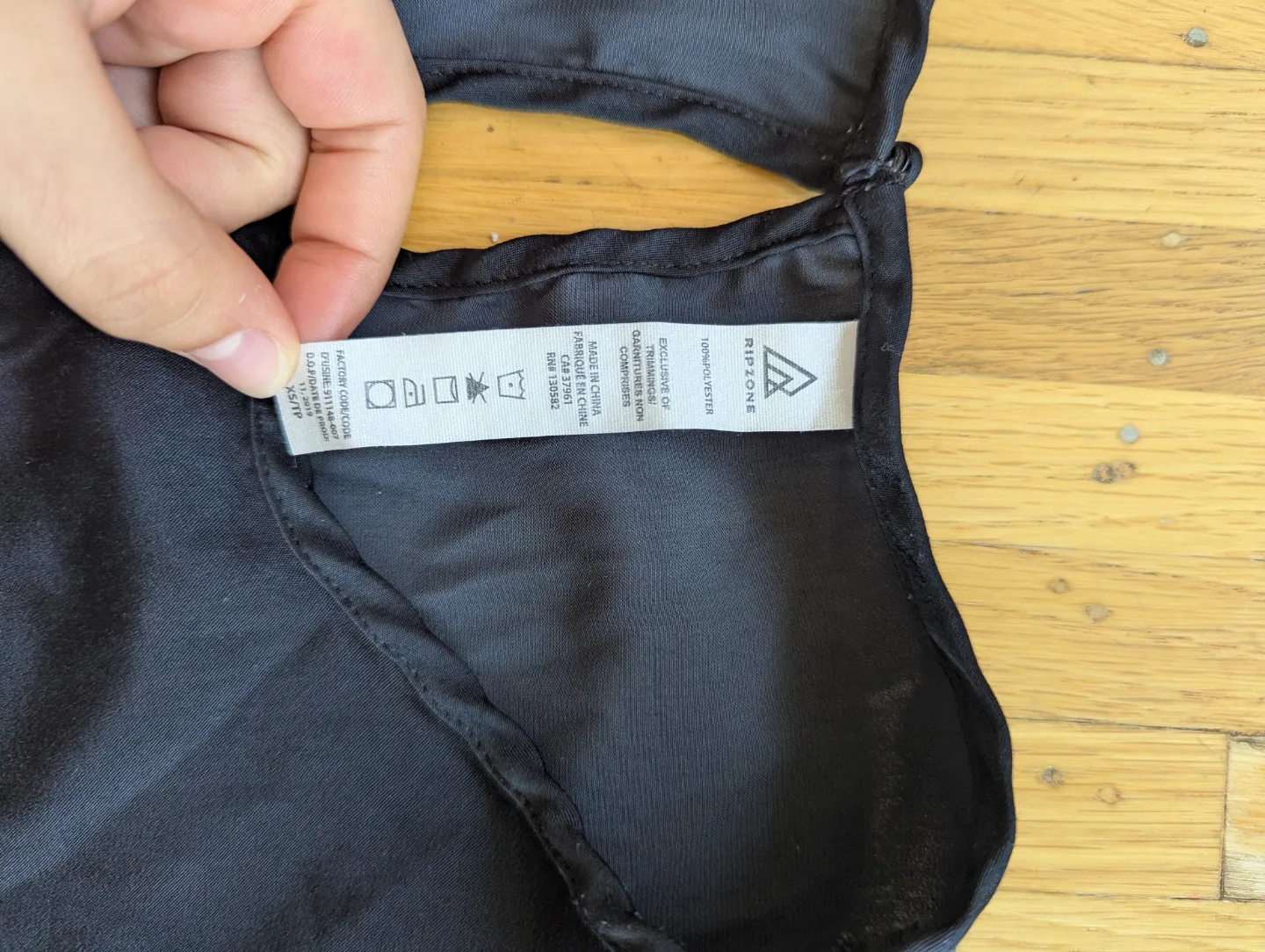 Ripzone Black Ruffled Top - Size XS image indicator(2)