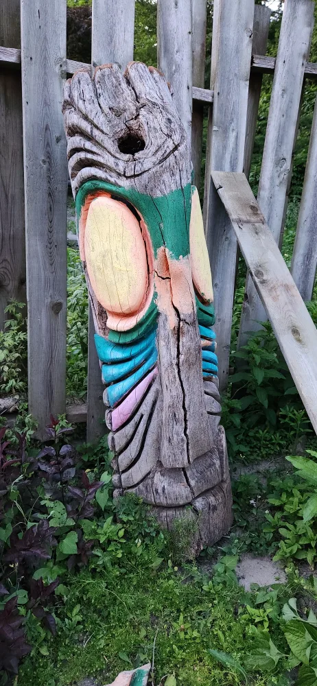 Hand-carved Wooden Totem Pole🥕 thumbnail