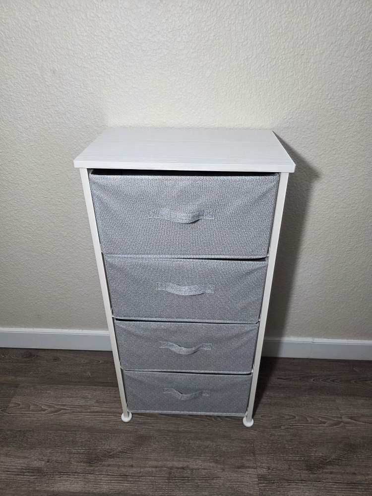 Storage Tower with 4 Fabric Drawers