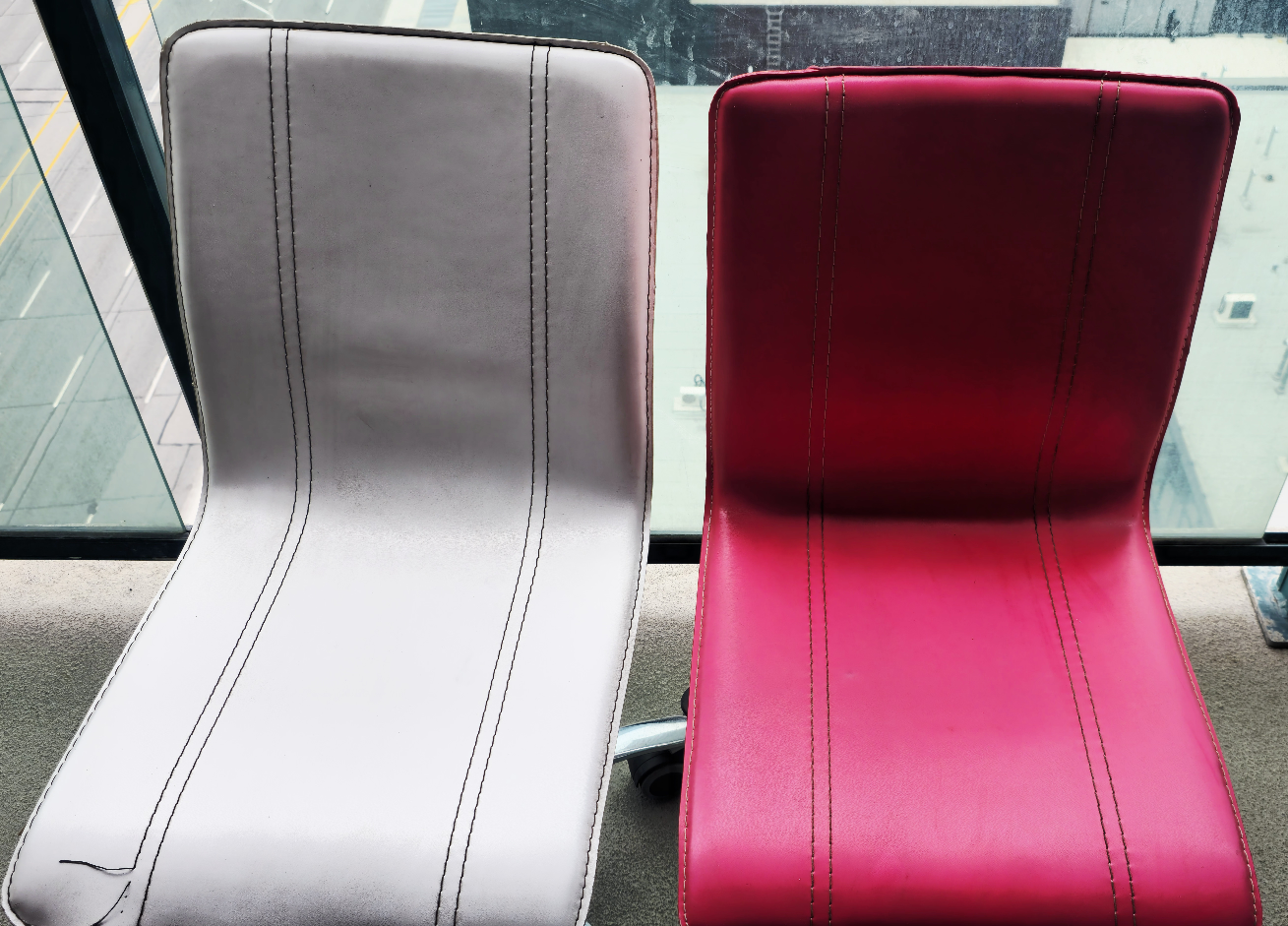 Office Chairs - Pink and Red