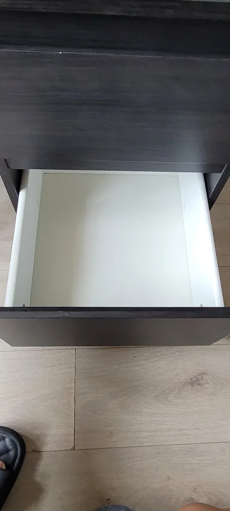 Black Bedside Table with Drawers image indicator(3)