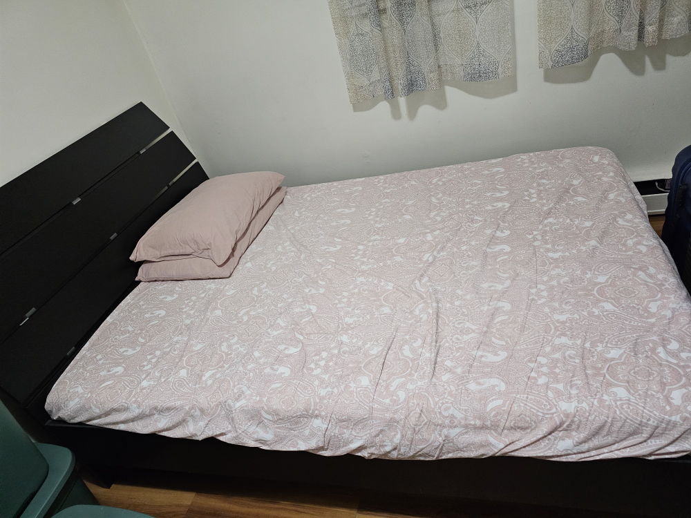 Double Size Black Bed Frame & Mattress