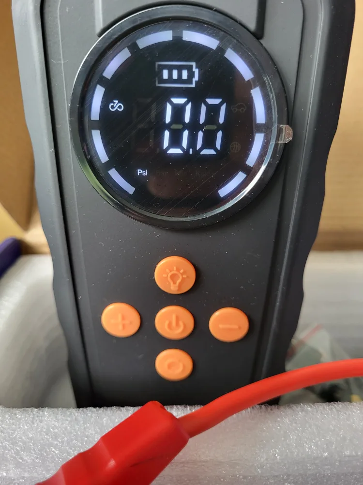 Car Jump Starter + tire inflator, powerbank in 1 image indicator(2)